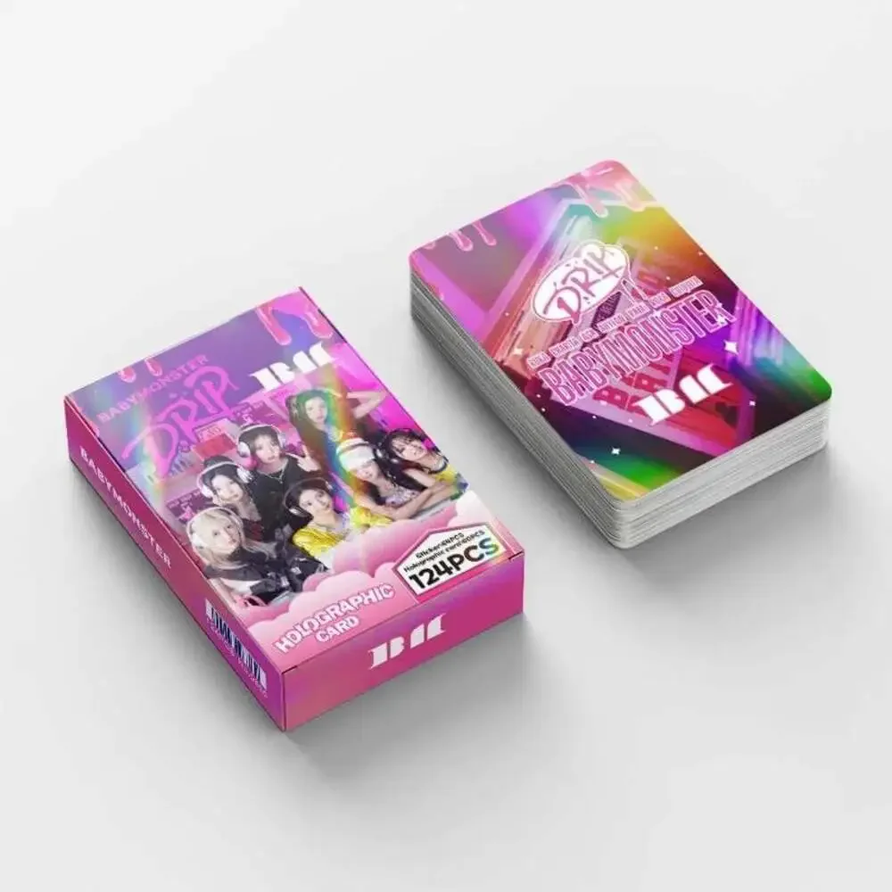 124PCS Korean Babymonster New Album Drip Photo Cards Set - Ahyeon Ruka Asa Rora